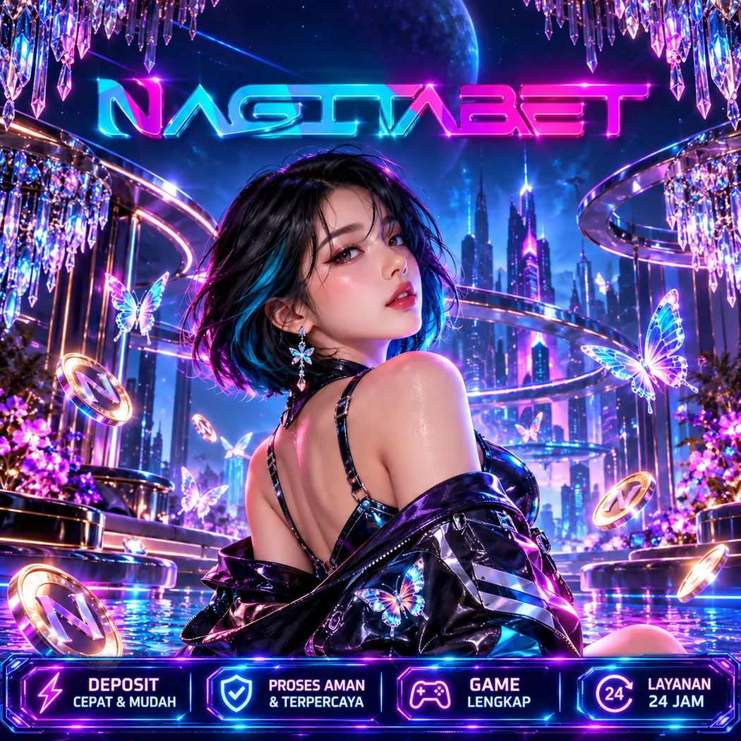 Ilustrasi neon NAGITABET untuk kategori Studio Visual